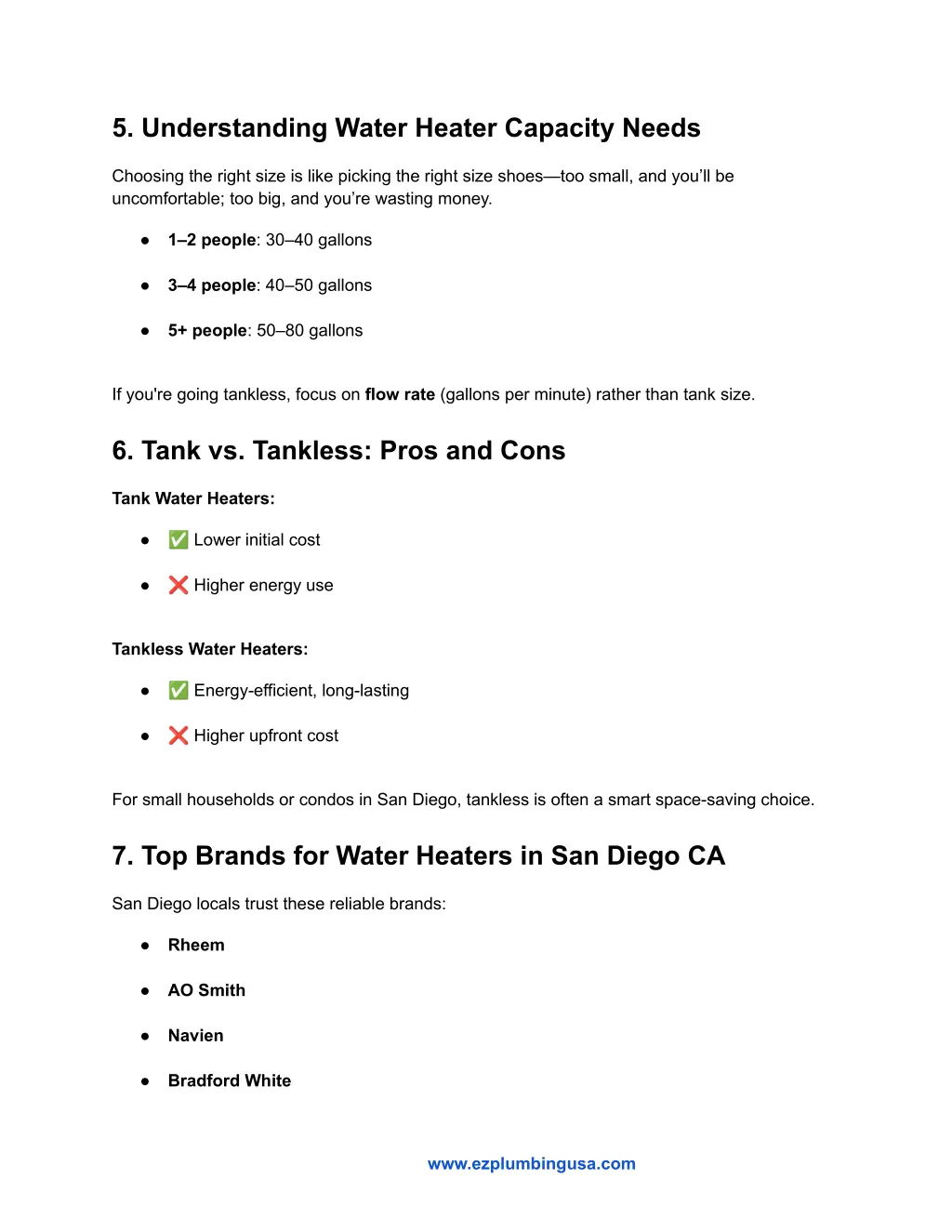 5 understanding water heater capacity needs