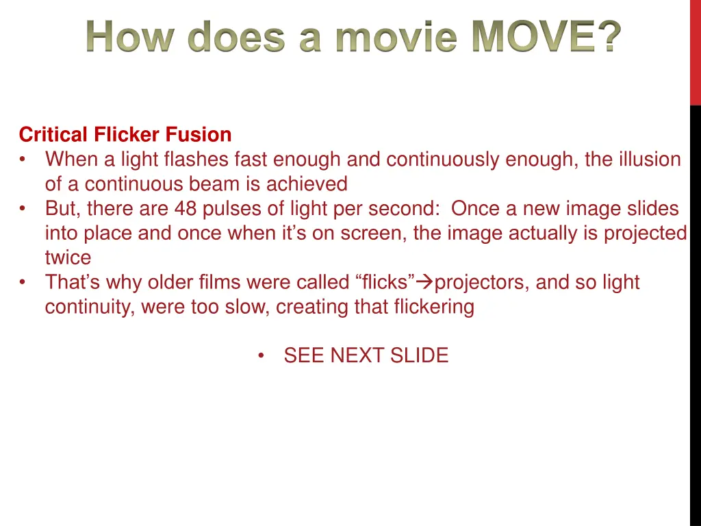 how does a movie move