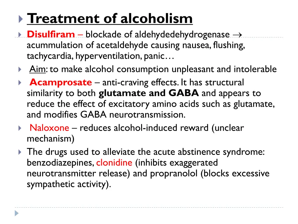 treatment of alcoholism disulfiram blockade