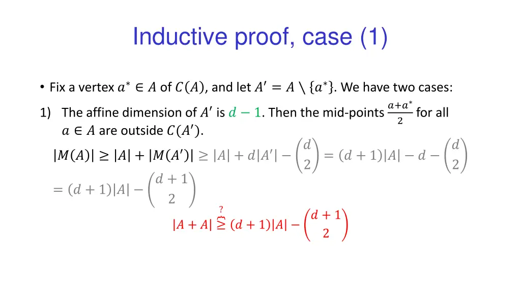 inductive proof case 1