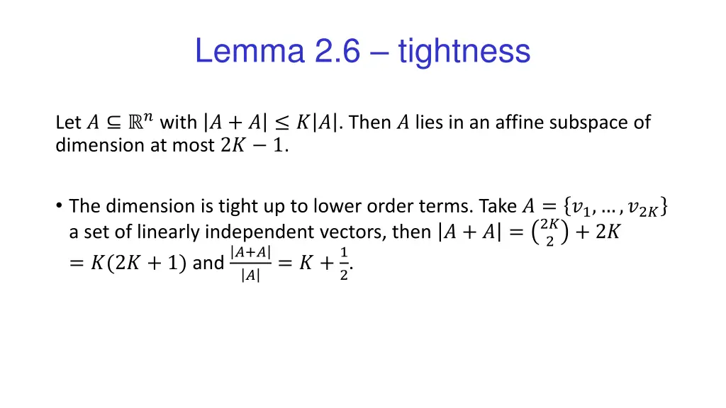 lemma 2 6 tightness