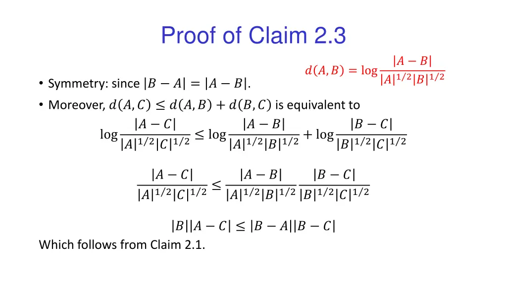 proof of claim 2 3