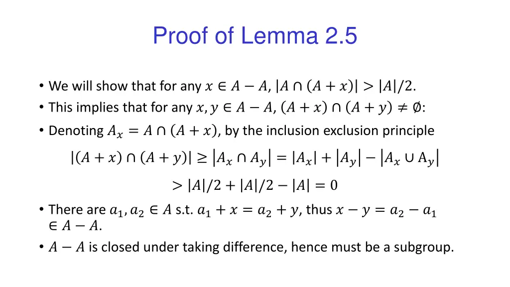 proof of lemma 2 5