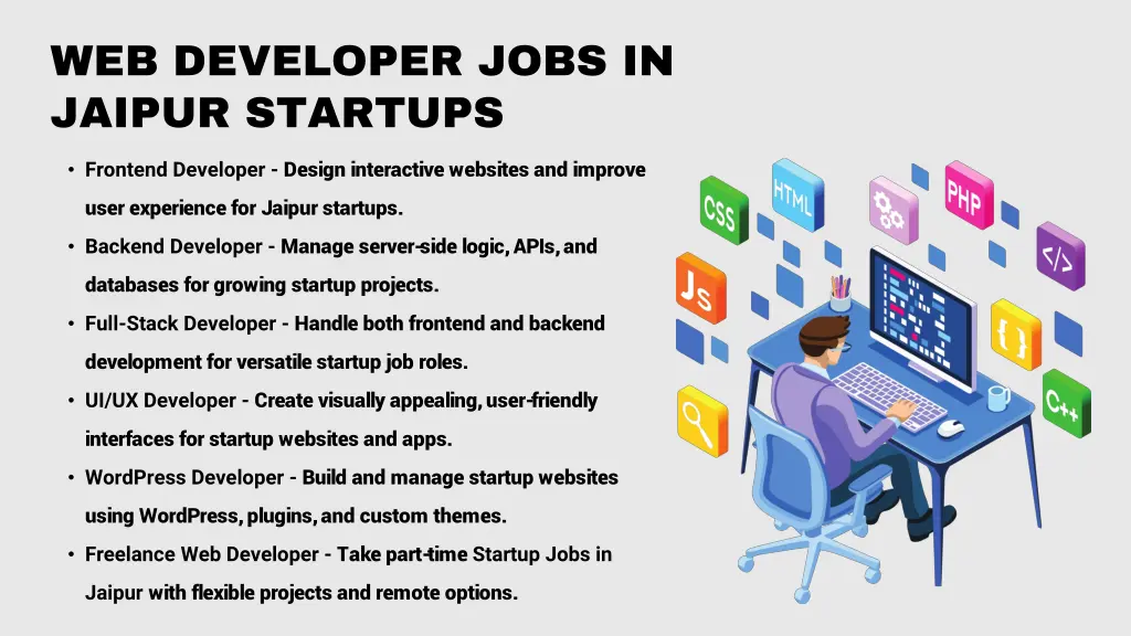 web developer jobs in jaipur startups