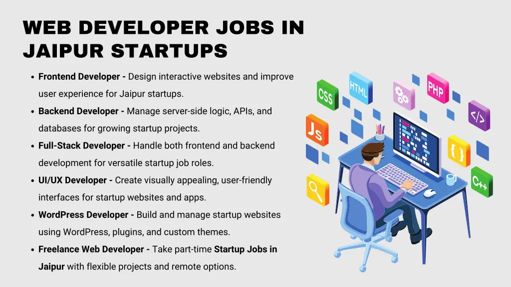 web developer jobs in jaipur startups