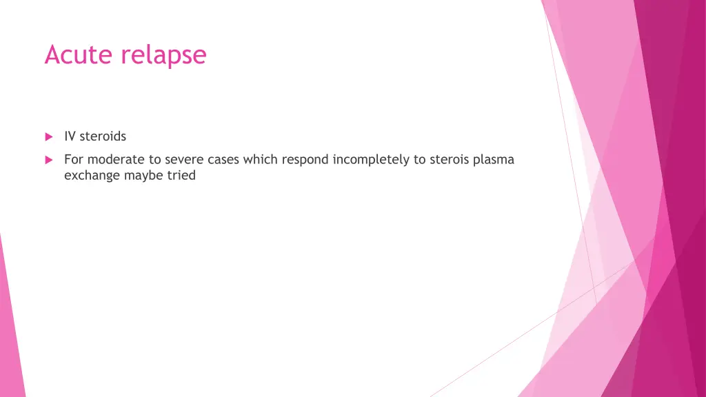 acute relapse