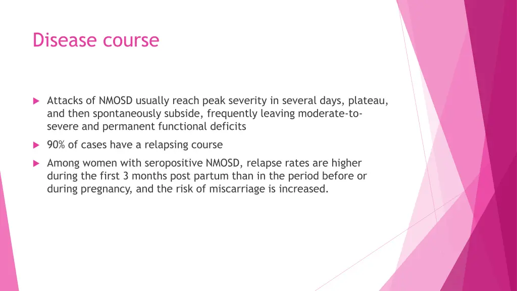 disease course