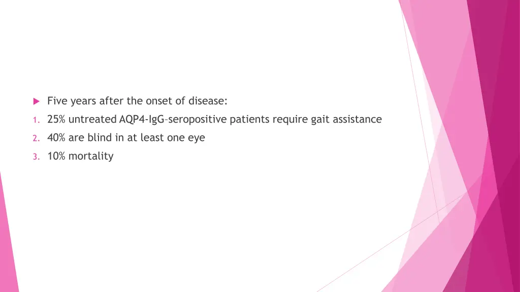 five years after the onset of disease