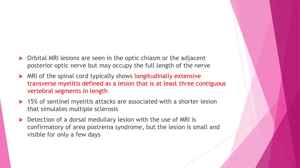 orbital mri lesions are seen in the optic chiasm