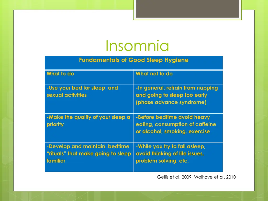 insomnia fundamentals of good sleep hygiene
