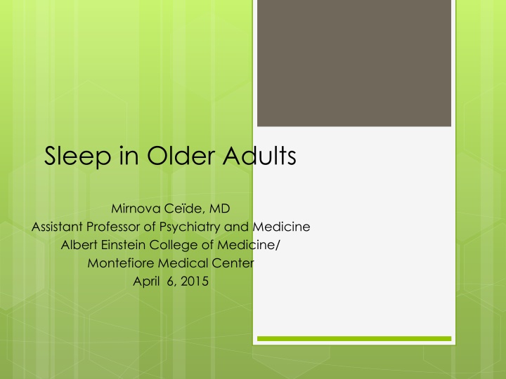 sleep in older adults