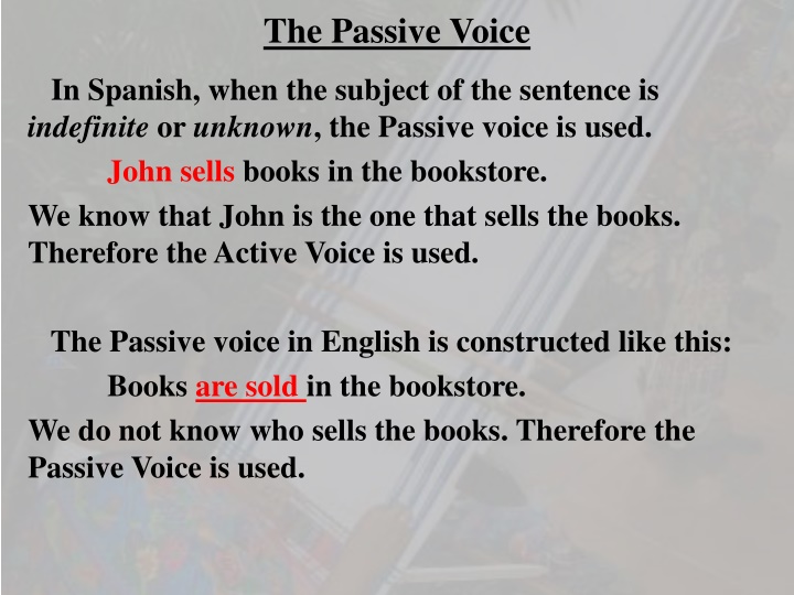 the passive voice