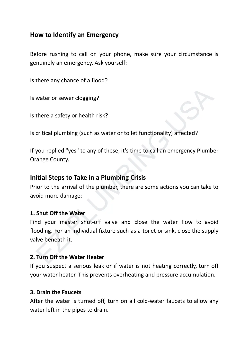 how to identify an emergency before rushing