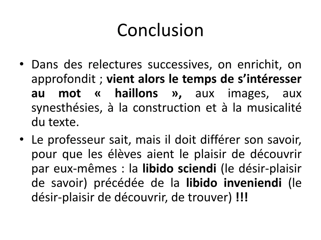 conclusion