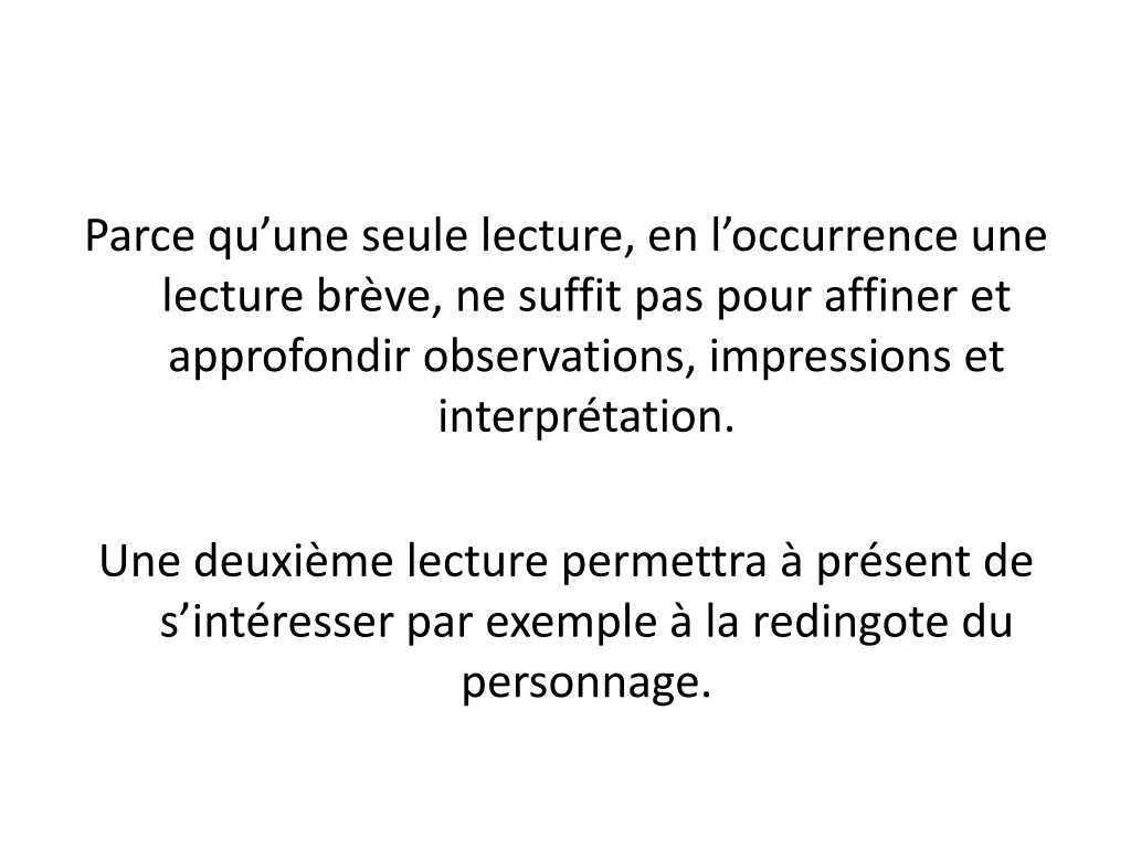 parce qu une seule lecture en l occurrence