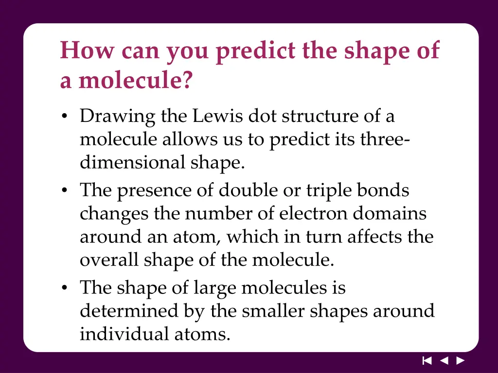 how can you predict the shape of a molecule