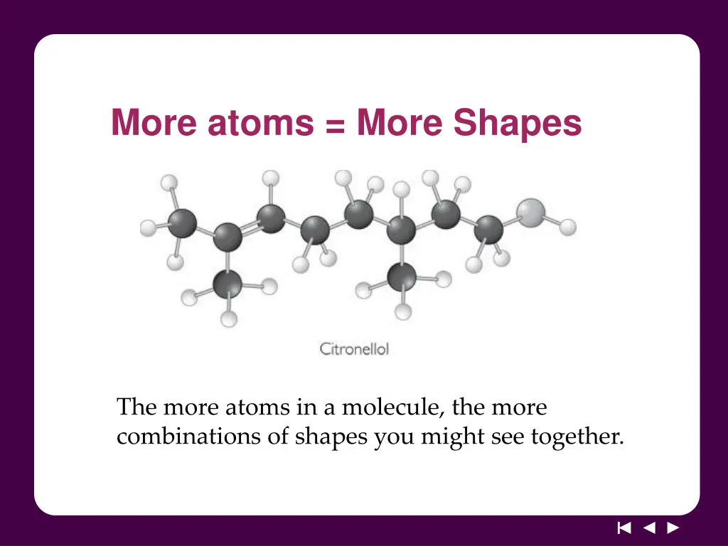 more atoms more shapes