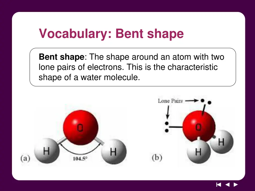 vocabulary bent shape