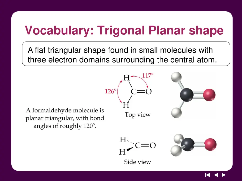 vocabulary trigonal planar shape