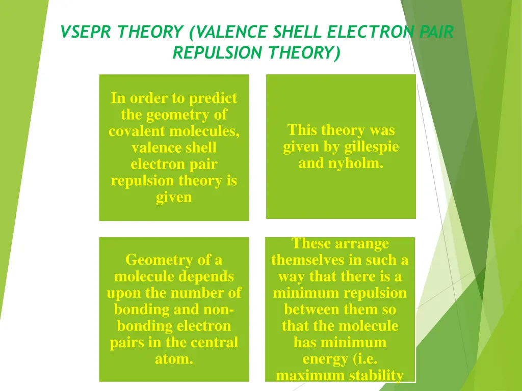 vsepr theory valence shell electron pair