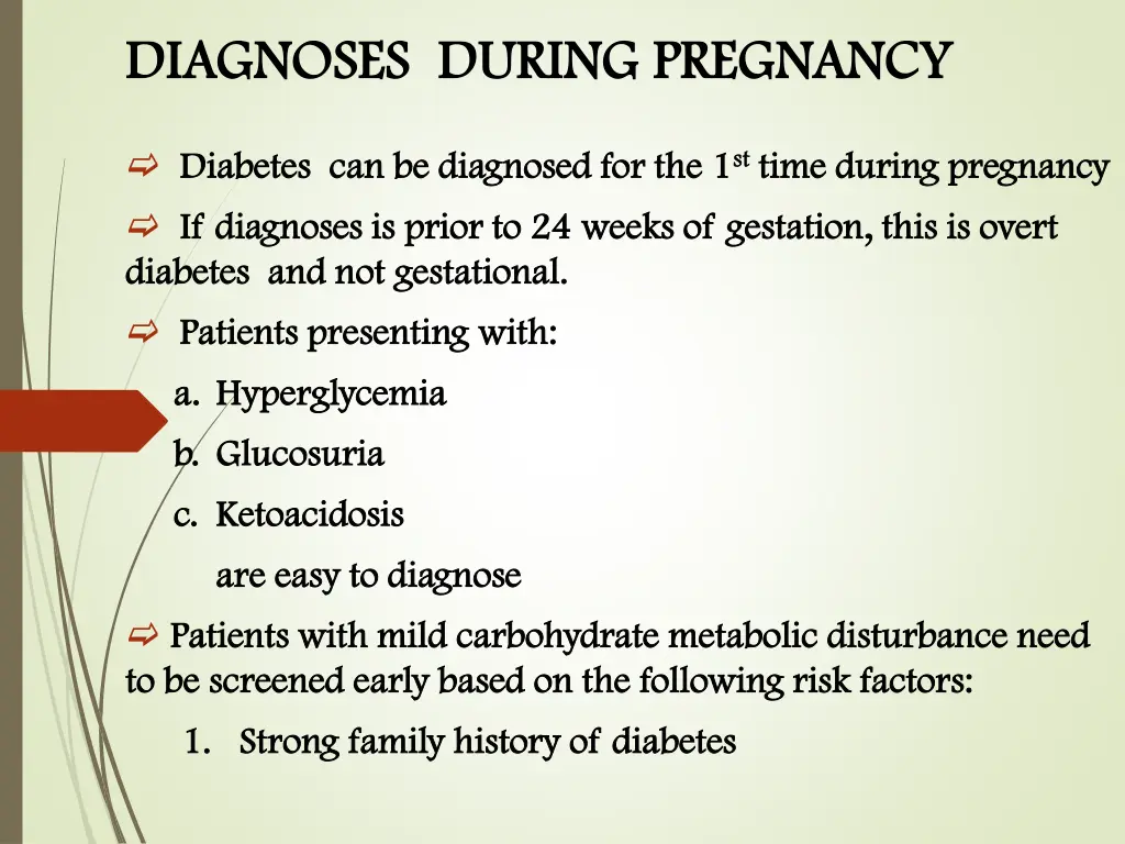 diagnoses during pregnancy diagnoses during