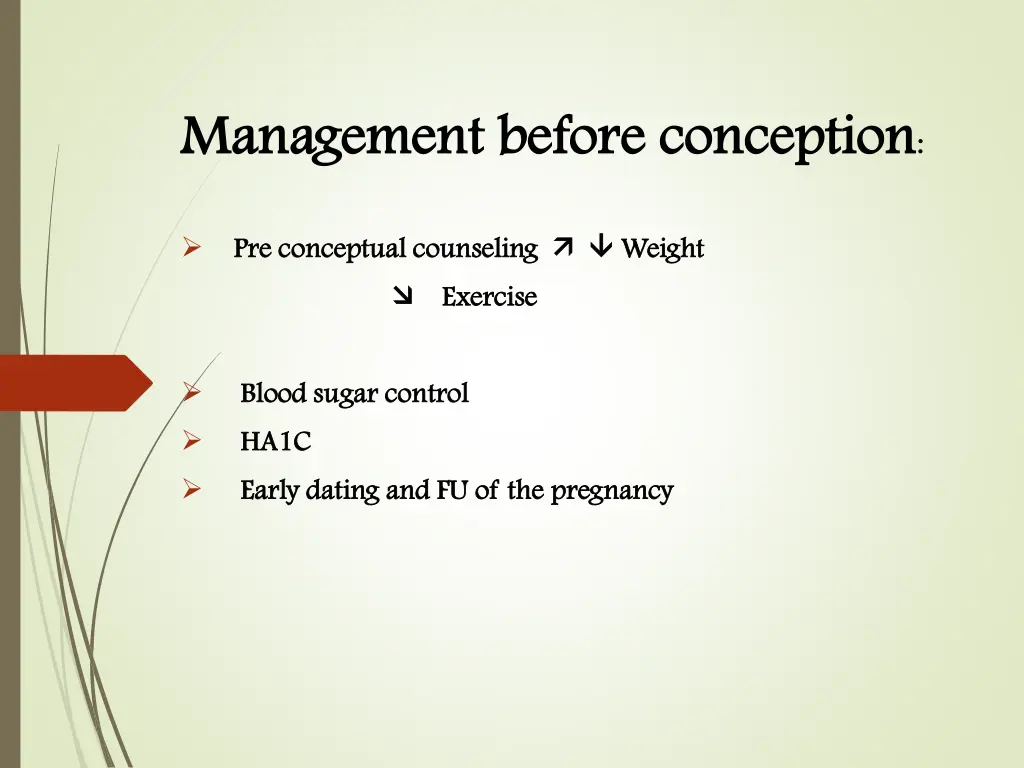 management before conception management before