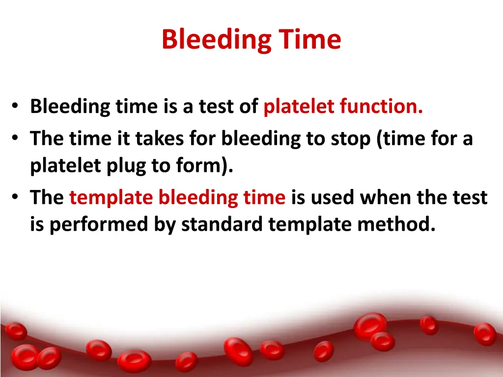 bleeding time 1