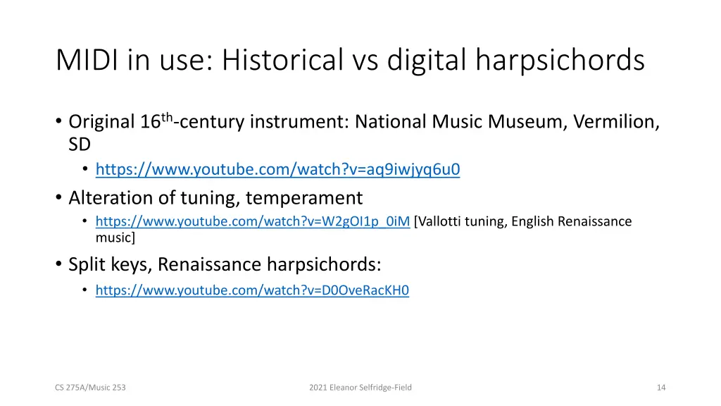 midi in use historical vs digital harpsichords