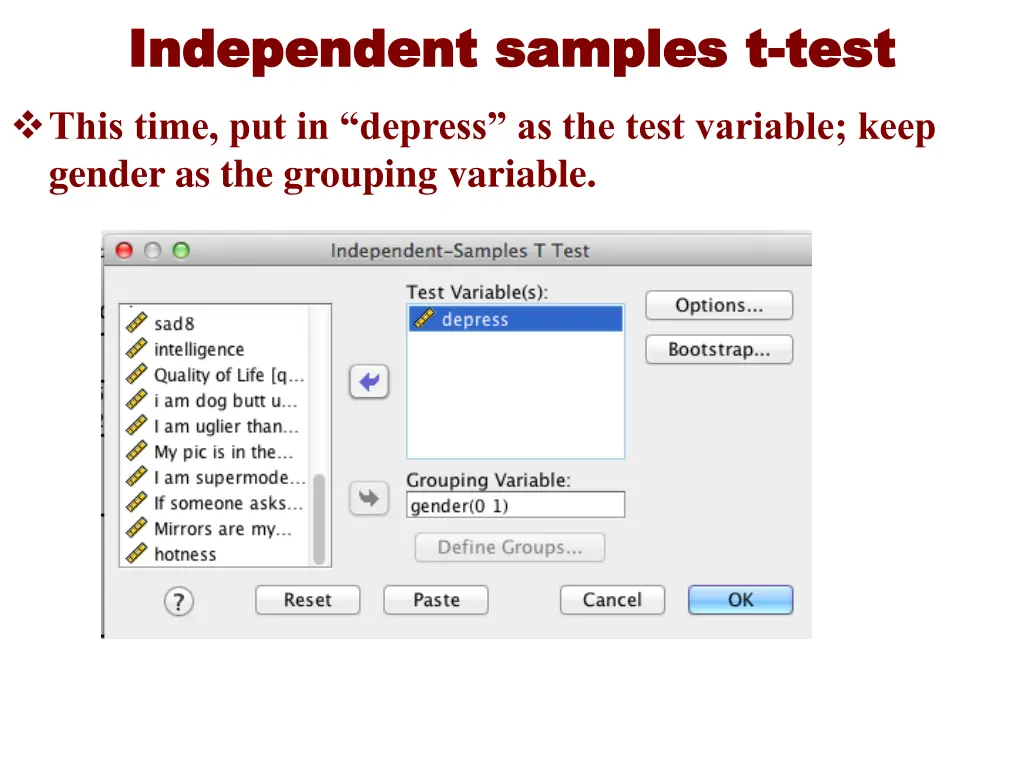 independent samples t independent samples t test 5
