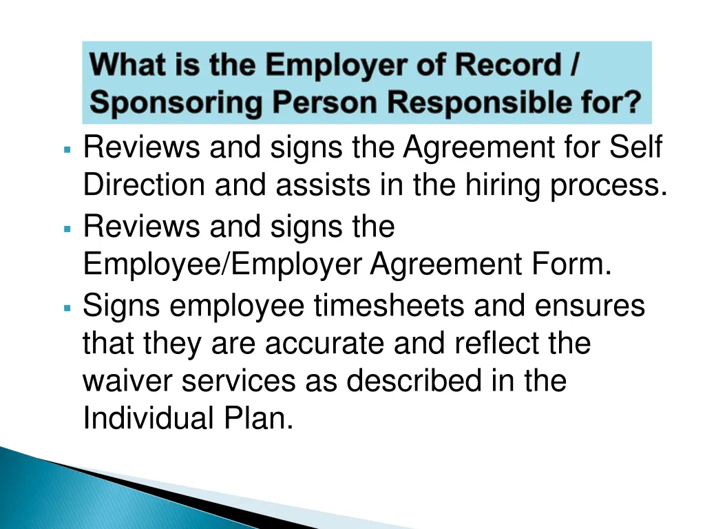what is the employer of record sponsoring person