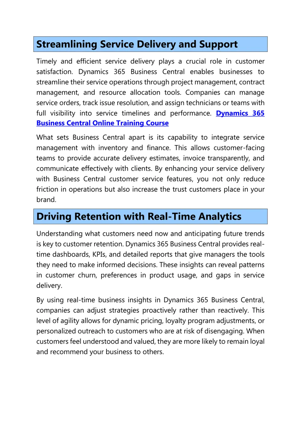 streamlining service delivery and support