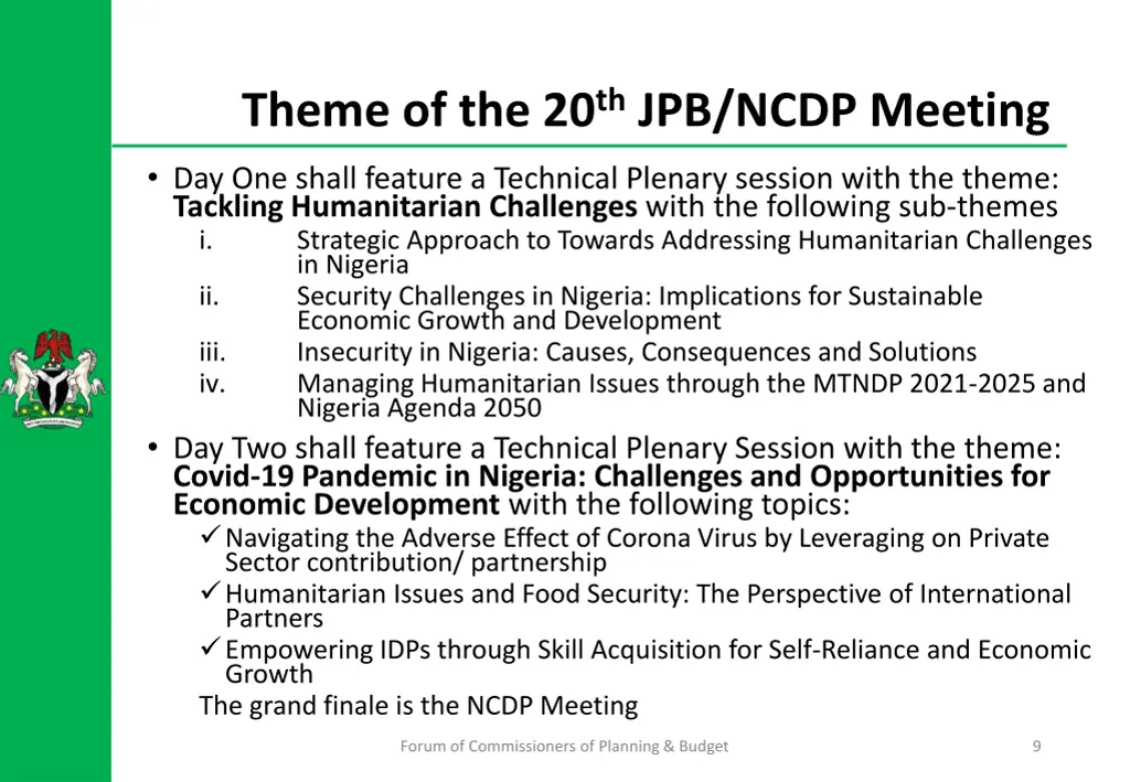 theme of the 20 th jpb ncdp meeting 1
