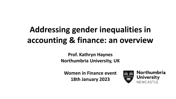 addressing gender inequalities in accounting