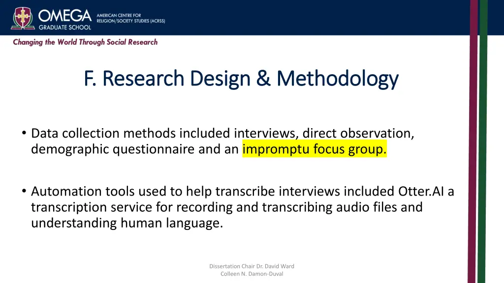 f research design methodology f research design 1
