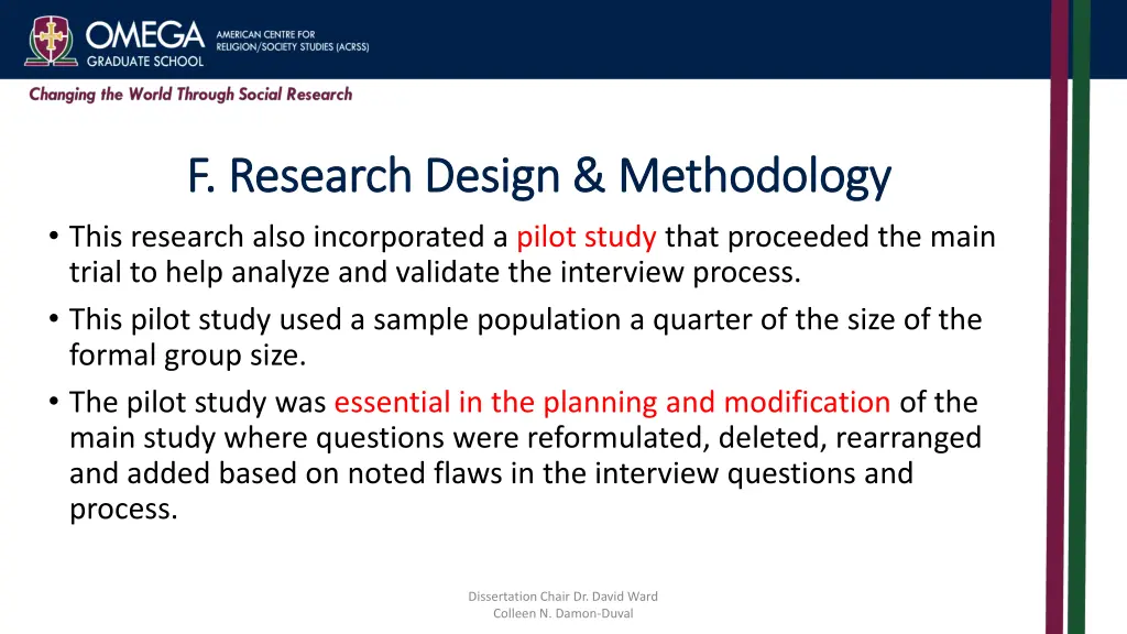 f research design methodology f research design