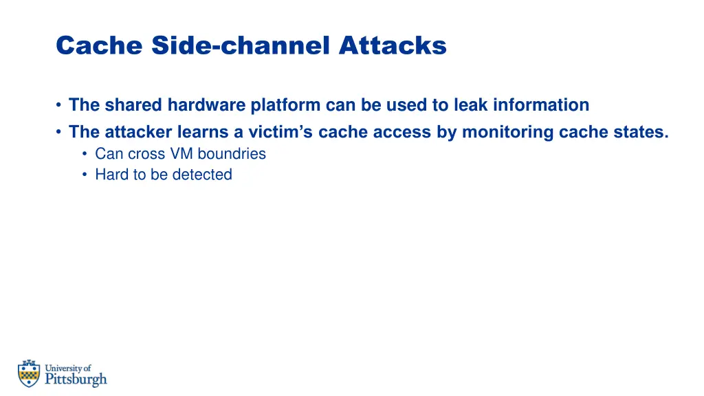 cache side channel attacks