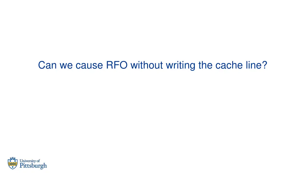 can we cause rfo without writing the cache line