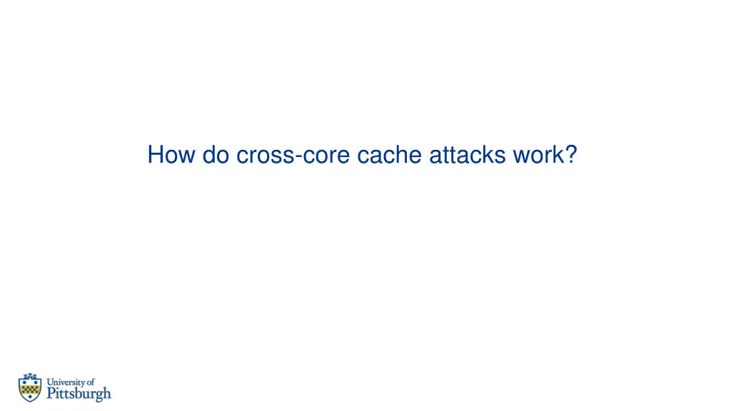 how do cross core cache attacks work