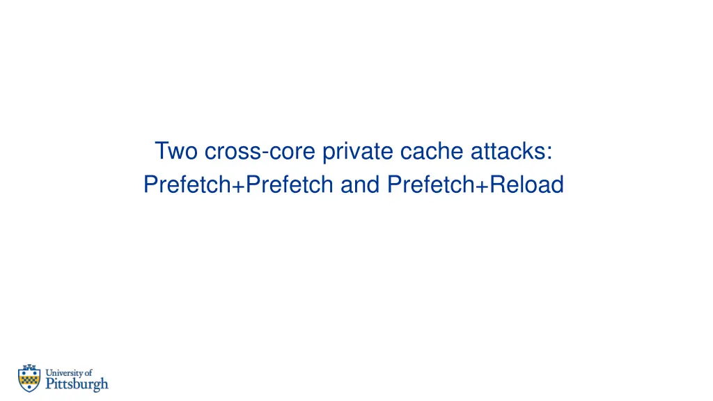 two cross core private cache attacks prefetch