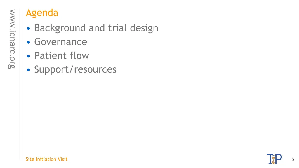 agenda background and trial design governance