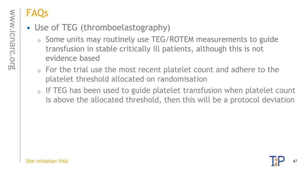 faqs use of teg thromboelastography o some units
