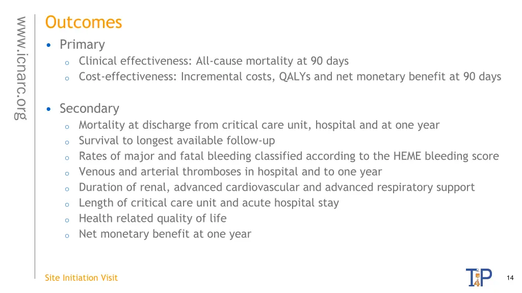 outcomes primary o clinical effectiveness