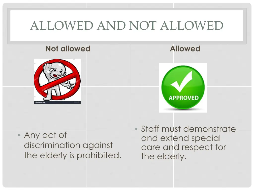 allowed and not allowed 2