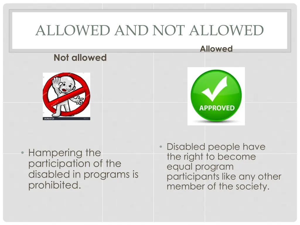allowed and not allowed 3