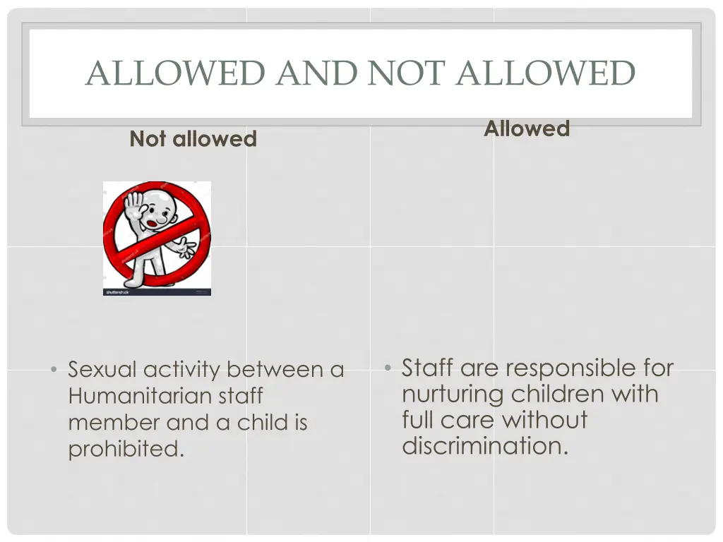 allowed and not allowed 5