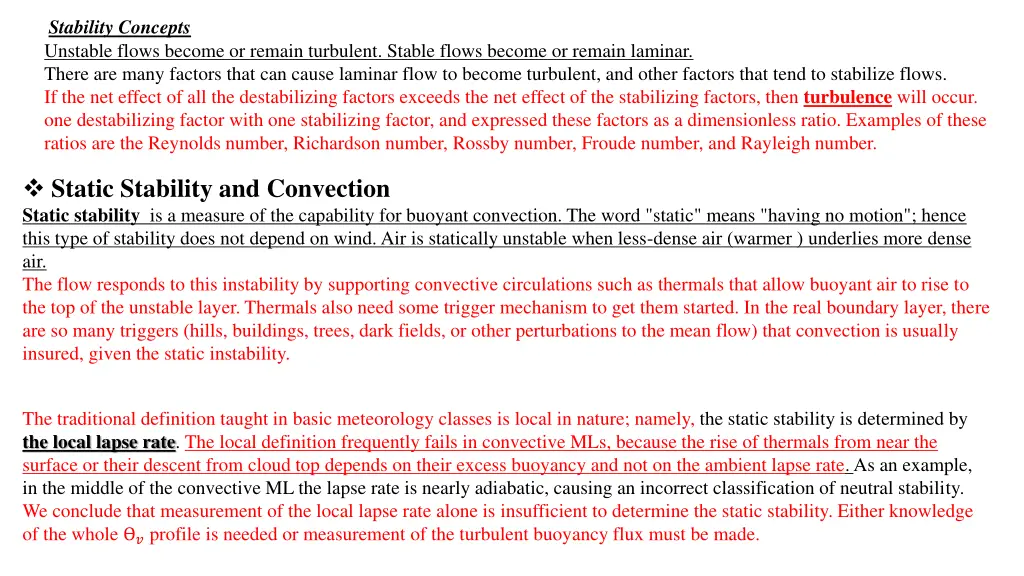 stability concepts unstable flows become
