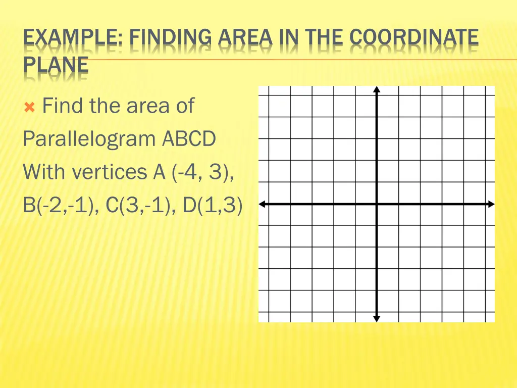 example finding area in the coordinate plane