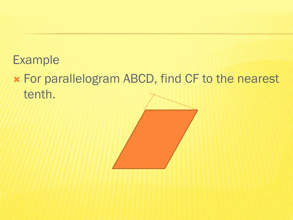 example for parallelogram abcd find