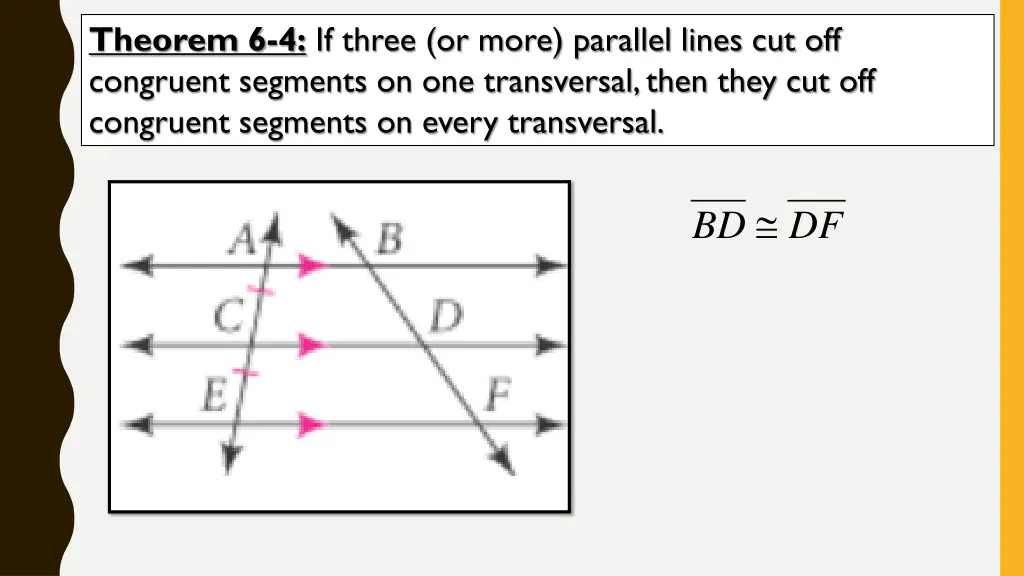 theorem 6 4 if three or more parallel lines