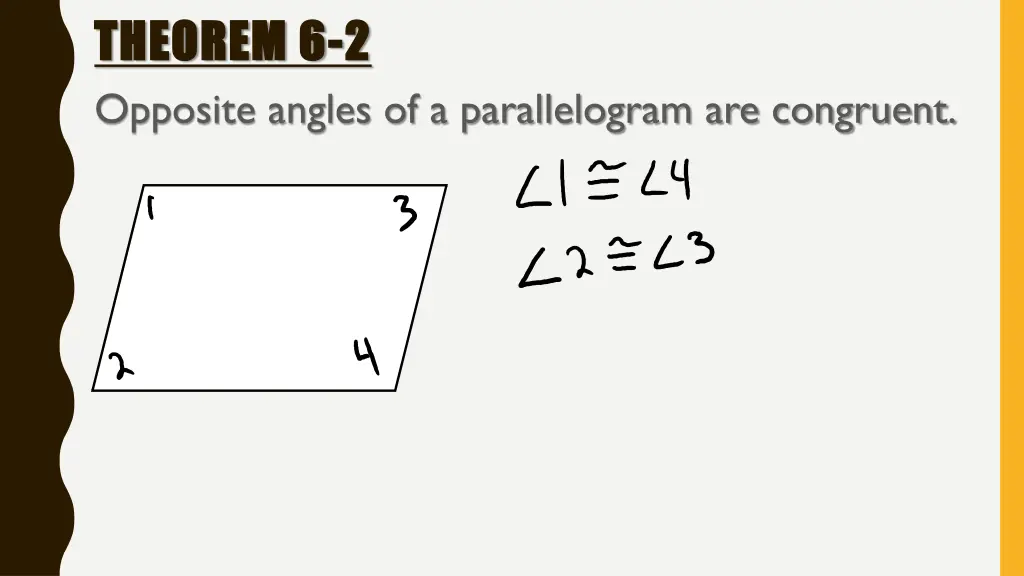 theorem 6 theorem 6 2 2 opposite angles
